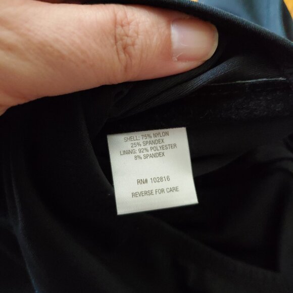 Garnet Hill Swim Halter PaddedTakini Black Size 10 - Picture 11 of 13